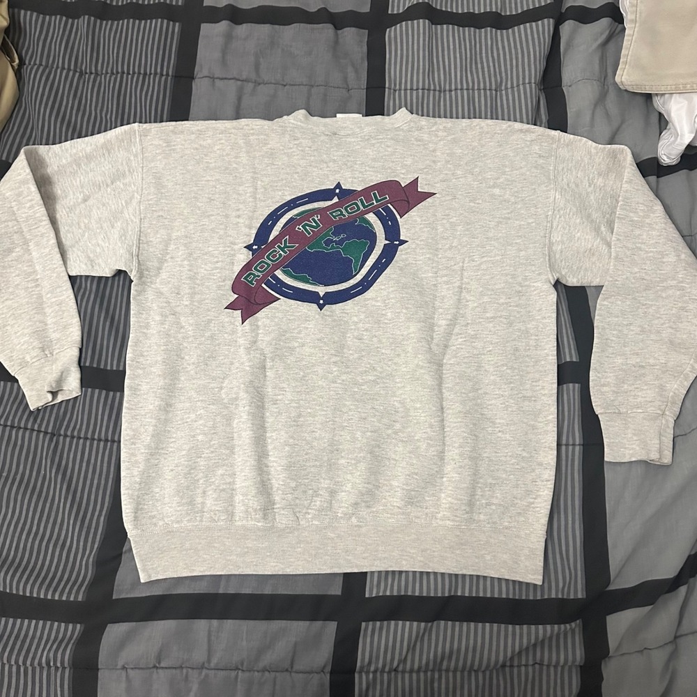 Vintage 90s Hard Rock Cafe Boston "Rock N Roll" Sweatshirt Mens XL VTG World Y2K - Picture 5 of 5